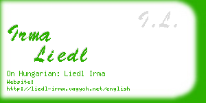 irma liedl business card